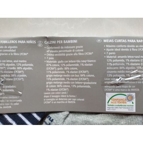 Socks Lupilu Yellow 7pcs Size 27-30 buy in online store