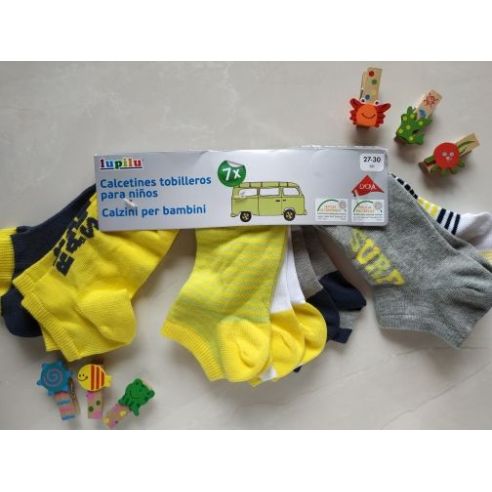 Socks Lupilu Yellow 7pcs Size 27-30 buy in online store
