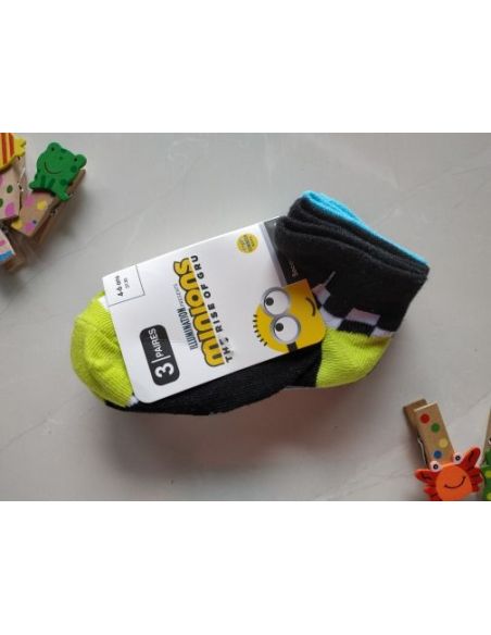 Socks Minions 3pcs Size 27-30 buy in online store