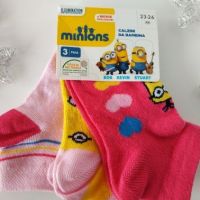 Socks Minions Pink 3pcs Size 23-26 buy in online store 2
