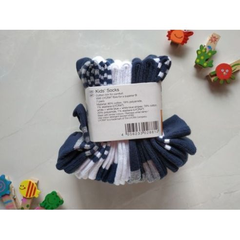 Socks Lupilu Set Blue 7pcs Size 27-30 buy in online store