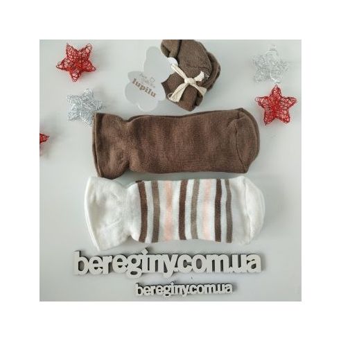 Socks terry Lupilu brown 3pcs Size 19-22 buy in online store