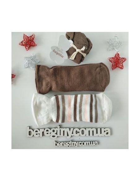 Socks terry Lupilu brown 3pcs Size 19-22 buy in online store