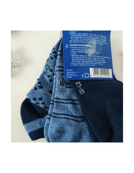 Socks Lupilu Blue 3pcs Size 27-30 buy in online store