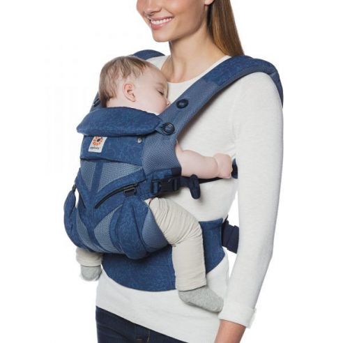 Ergonomic Ergo Backpack Ergobaby Ergo Baby Omni 360 Cool Air Mesh Carrier - Blue Blooms buy in online store