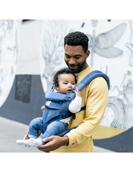 Ergonomic Ergo Backpack Ergobaby Ergo Baby Omni 360 Cool Air Mesh Carrier - Blue Blooms buy in online store