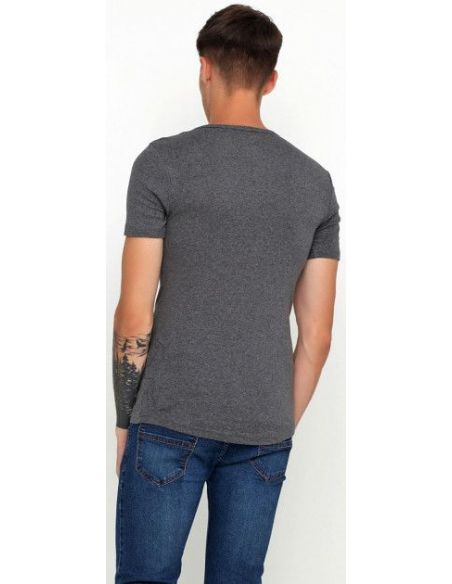 Men's Base T-shirt LiveRGY (Germany) V-neckline - Size L, Dark Gray buy in online store Men's Base T-shirt LiveRGY (Germany) V-neckline - Size L, Dark Gray buy in online store