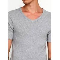 Men's Basic Liverge T-shirt (Germany) V-neckline - size L, light gray buy in online store