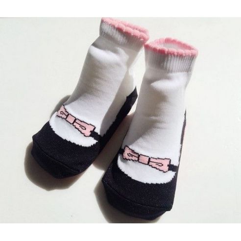 Baby socks with anti-slip sole size 12 months - black shoes buy in online store
