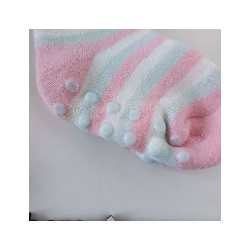 Socks Anti-slip terry children 19-22 - Pink striped buy in online store