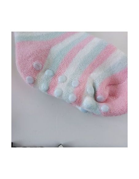 Socks Anti-slip terry children 19-22 - Pink striped buy in online store Socks Anti-slip terry children 19-22 - Pink striped buy in online store