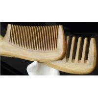 Sandalwood comb - ordinary teeth, curly handle buy in online store 2