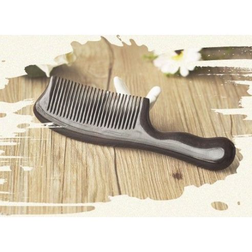 Black wood comb - ordinary teeth buy in online store
