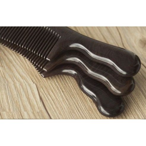 Black wood comb - ordinary teeth buy in online store