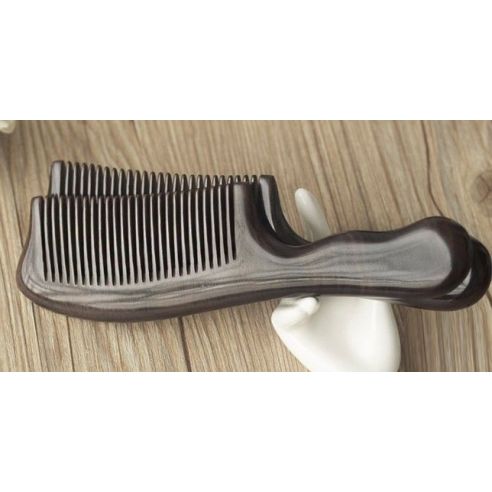 Black wood comb - ordinary teeth buy in online store