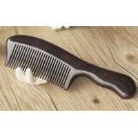 Black wood comb - ordinary teeth buy in online store