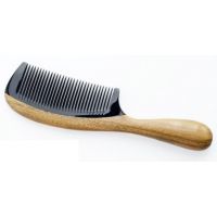 Sandalwood hairbrush with buffalo horns insert - ordinary teeth buy in online store 2