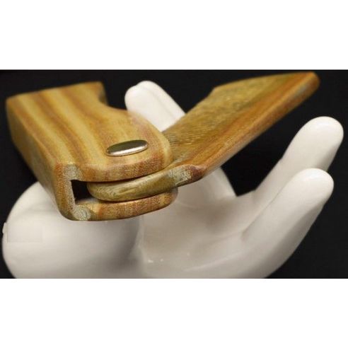 Comb from green sandalwood for hair and beard folding buy in online store