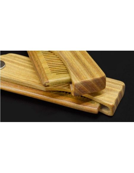 Comb from green sandalwood for hair and beard folding buy in online store Comb from green sandalwood for hair and beard folding buy in online store