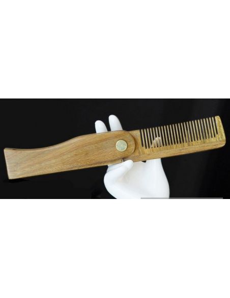 Comb from green sandalwood for hair and beard folding buy in online store Comb from green sandalwood for hair and beard folding buy in online store