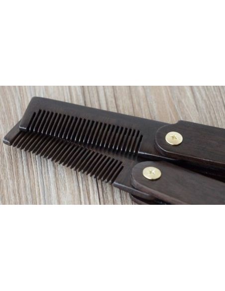 Black sandalwood hairbrush hair and beard folding buy in online store Black sandalwood hairbrush hair and beard folding buy in online store