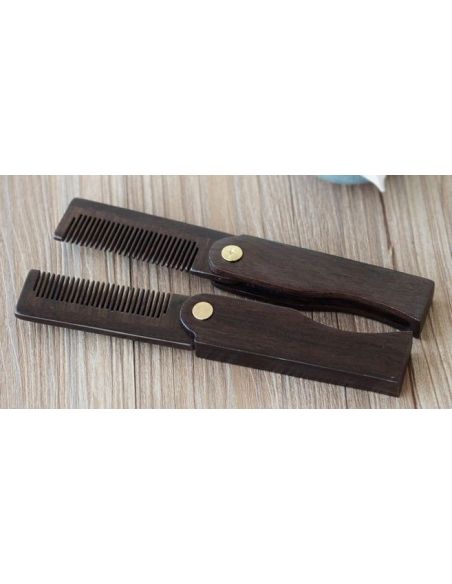 Black sandalwood hairbrush hair and beard folding buy in online store Black sandalwood hairbrush hair and beard folding buy in online store