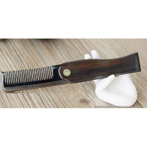 Black sandalwood comb robe buffalo hair and beard folding buy in online store