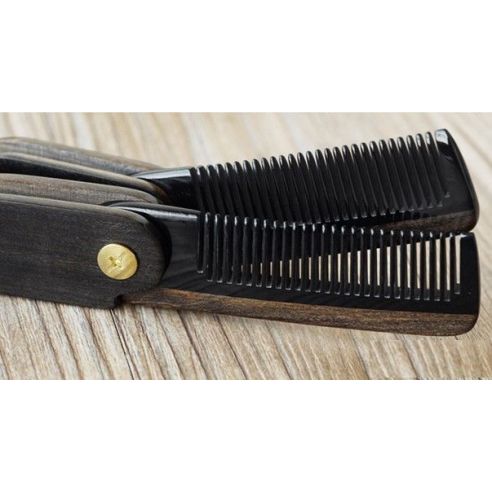 Black sandalwood comb robe buffalo hair and beard folding buy in online store