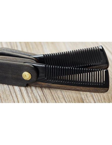 Black sandalwood comb robe buffalo hair and beard folding buy in online store Black sandalwood comb robe buffalo hair and beard folding buy in online store