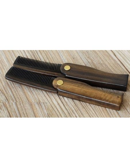 Black sandalwood comb robe buffalo hair and beard folding buy in online store Black sandalwood comb robe buffalo hair and beard folding buy in online store