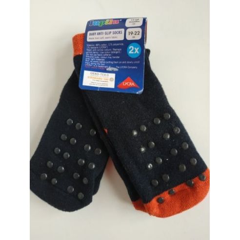 Socks Children's anti-slip terry Lupilu for crawling - Dark (2 pairs) buy in online store
