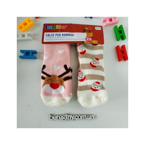 Socks baby anti-slip terry Lupilu deer - size 23-26 buy in online store