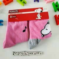 Socks Disney Snoopy Pink 2pcs Size 27-30 buy in online store