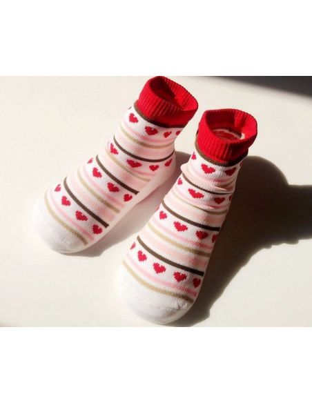 Baby socks with anti-slip sole size 24 months - hearts buy in online store Baby socks with anti-slip sole size 24 months - hearts buy in online store