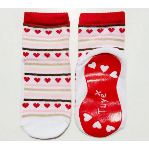 Baby socks with anti-slip sole size 24 months - hearts buy in online store