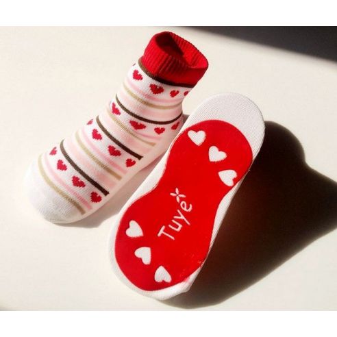 Baby socks with anti-slip sole size 24 months - hearts buy in online store