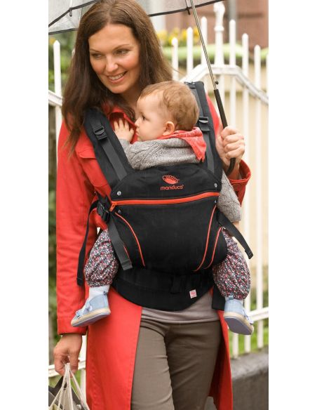 Ergo-backpack Manduca - black with red buy in online store