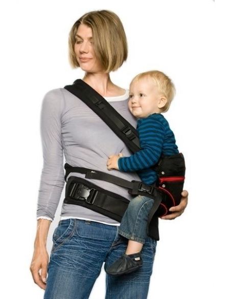 Ergo-backpack Manduca - black with red buy in online store