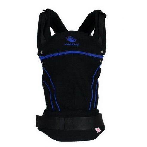 Ergo-backpack Manduca - black with blue buy in online store