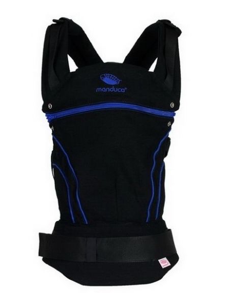 Ergo-backpack Manduca - black with blue buy in online store