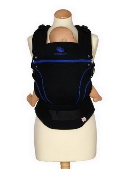 Ergo-backpack Manduca - black with blue buy in online store