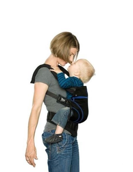 Ergo-backpack Manduca - black with blue buy in online store