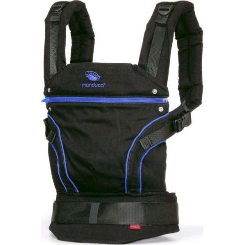 Ergo-backpack Manduca - black with blue buy in online store