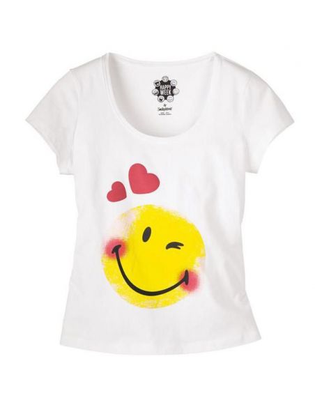 Esmara Happy Week White T-shirt - s buy in online store