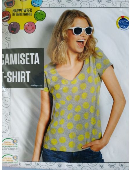 T-shirt Esmara Happy Week Gray - S buy in online store