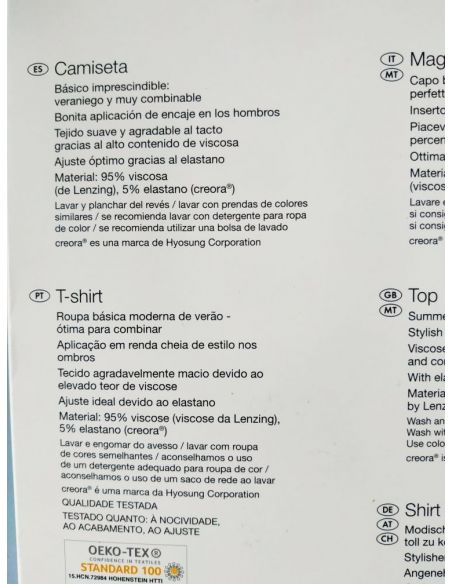 Esmara Lace White T-shirt - s buy in online store Esmara Lace White T-shirt - s buy in online store