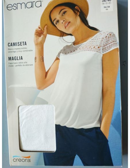 T-shirt Esmara Lace White - XL buy in online store