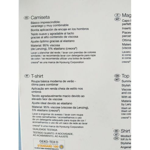 T-shirt Esmara Lace Dark Blue - S buy in online store