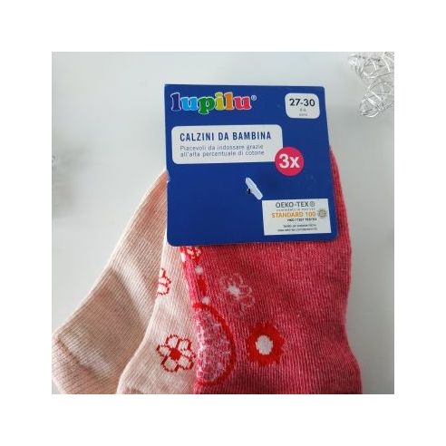 Socks Lupilu Pink 3pcs Size 23-26 buy in online store
