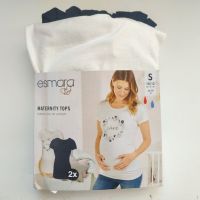 Set of T-shirts for pregnant women Esmara - Blue + white- 36/38 buy in online store 2